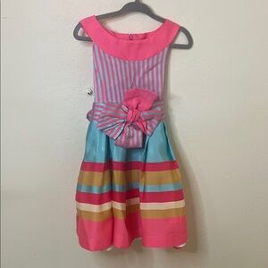 Colorful Striped Kids Formal Dress